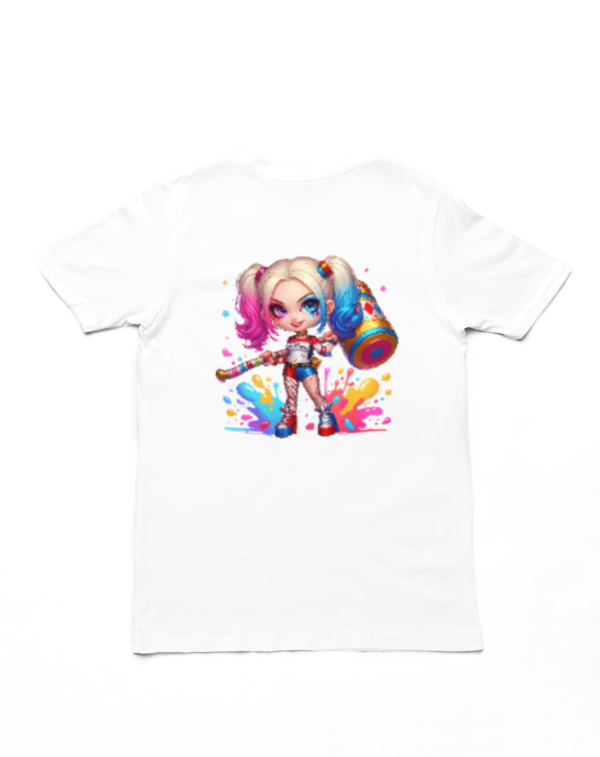 T-shirt halloween Bambina Harley Quinn bianco