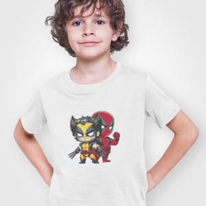 t-shirt Bambino Deadpool & Wolverine cotone