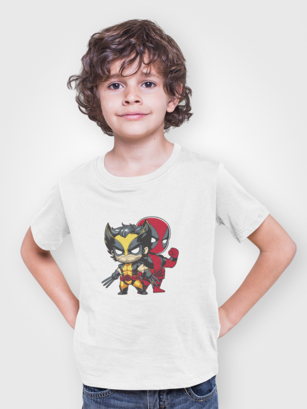 t-shirt Bambino Deadpool & Wolverine cotone