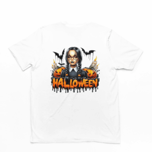maglietta halloween mercoledi con zucca