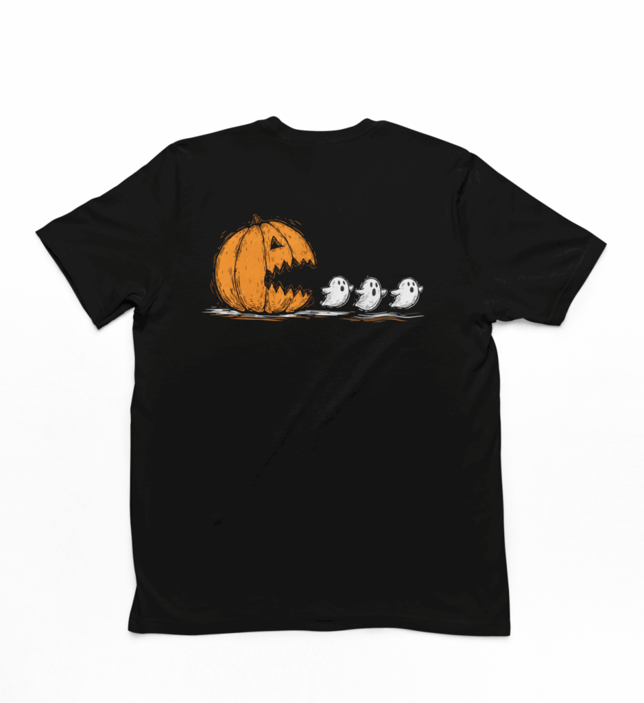 maglietta halloween zucca mangia fantasmini