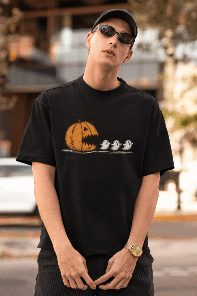 maglietta halloween zucca uomo