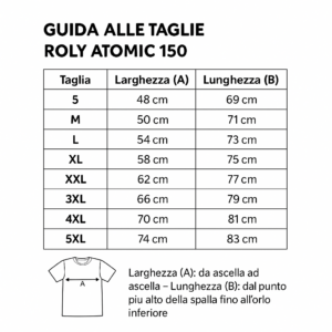 tabella taglie roly atomic 150