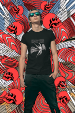 T-Shirt Led Zeppelin Nera in Cotone 100% Unisex uomo
