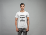 t-shirt buongiorno un cazzo bianco uomo