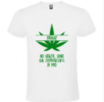 t shirt droga non grazie sono già stupefacente di mio bianco unisex