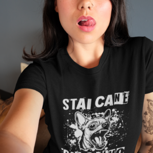 maglietta t-shirt stai cane dio calmo unisex
