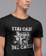 maglietta t-shirt stai cane dio calmo unisex uomo donna