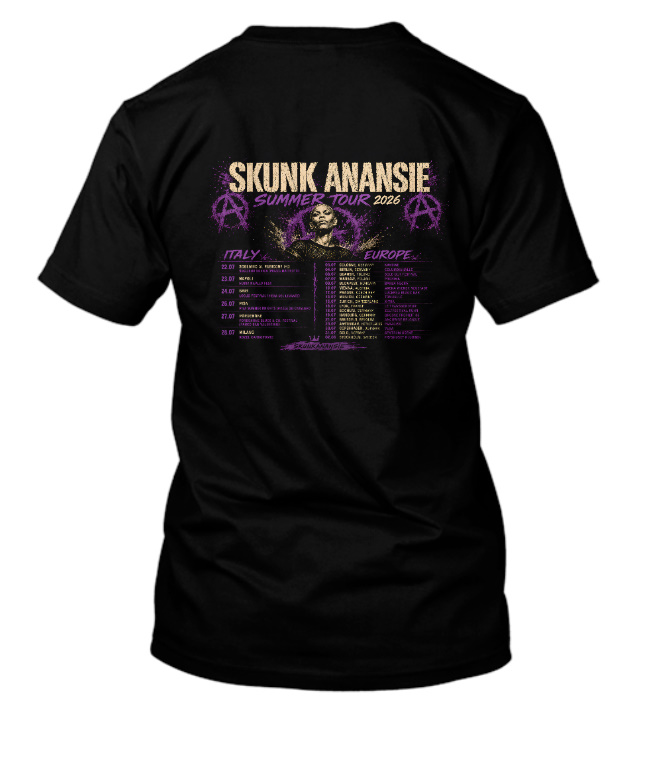 Maglietta Skunk Anansie Summer Tour 2026 retro date schiena