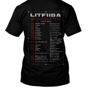 Maglietta Litfiba Quarant'anni di 17 RE Tour 2026 unisex uomo donna