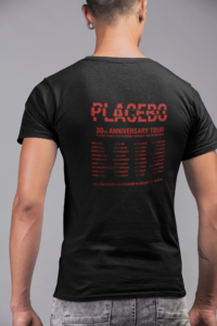 Maglietta Placebo 30th Anniversary Tour 2026 retro