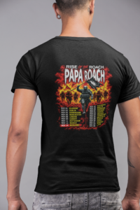 Maglietta Papa Roach Rise Of The Roach Tour 2026 retro