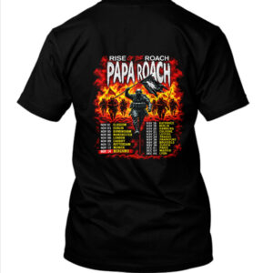 Maglietta Papa Roach Rise Of The Roach Tour 2026 retro